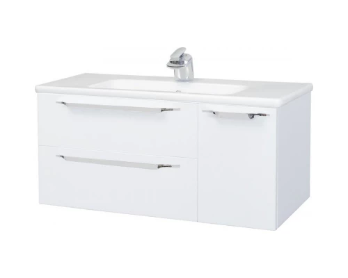 Тумба с раковиной белый глянец 100,4 см Bellezza Луиджи 4639217270010 + 4660018641235