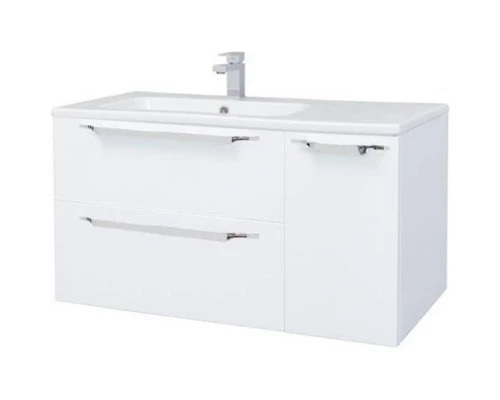 Тумба с раковиной белый глянец 90 см Bellezza Луиджи 4639215272016 + 4660018641914