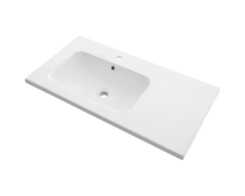 Тумба с раковиной белый глянец 90 см Bellezza Луиджи 4639215272016 + 4660018641914