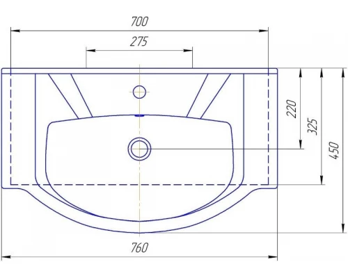 Тумба с раковиной бежевый глянец/белый глянец 76 см Bellezza Мари 4632912000227 + 4620008197371
