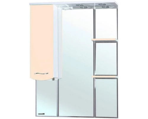 Зеркальный шкаф 83x100 см бежевый глянец/белый глянец L Bellezza Мари 4612914002221