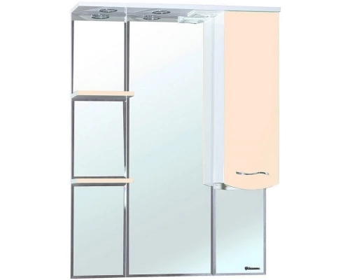 Зеркальный шкаф 83x100 см бежевый глянец/белый глянец R Bellezza Мари 4612914001224