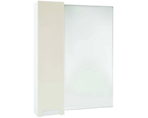 Зеркальный шкаф 58x80 см бежевый глянец/белый глянец L Bellezza Пегас 4610409002077