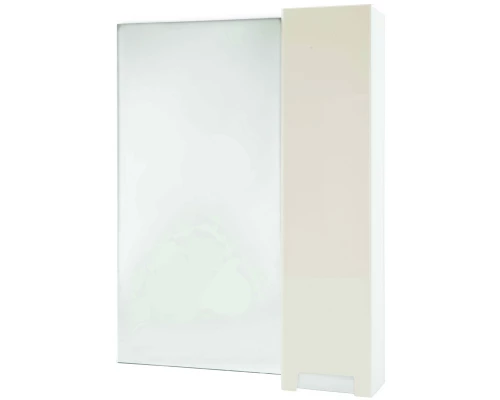 Зеркальный шкаф 58x80 см бежевый глянец/белый глянец R Bellezza Пегас 4610409001070