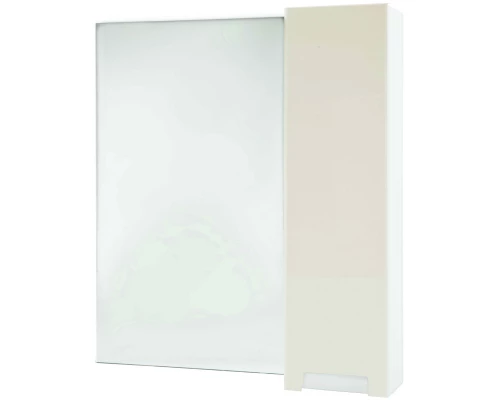 Зеркальный шкаф 78x80 см бежевый глянец/белый глянец R Bellezza Пегас 4610413001073