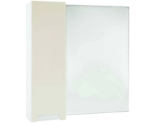 Зеркальный шкаф 88x80 см бежевый глянец/белый глянец L Bellezza Пегас 4610415002078