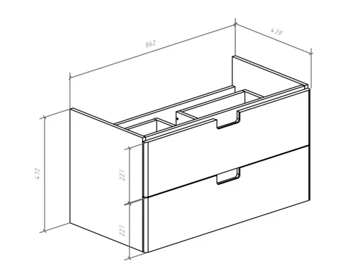 Тумба с раковиной белый глянец 89,5 см Bellezza Пегас 4630415270017 + 5902115715303