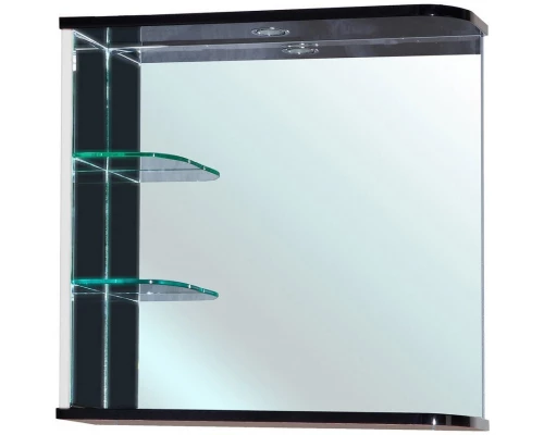 Зеркало 71x68 см черный глянец/белый глянец L Bellezza Рио 4613611062266