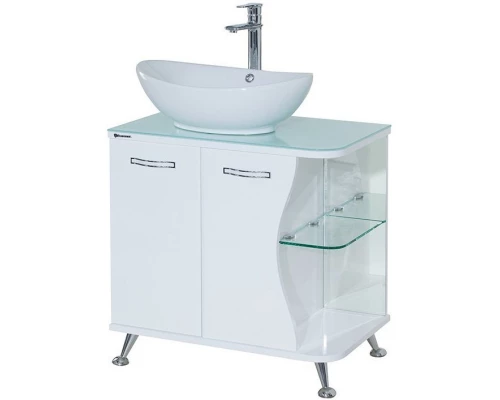 Тумба с раковиной белый глянец 71 см Bellezza Рио 4633611242017 + 4620008193823