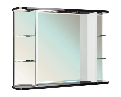 Зеркало 90x68 см черный глянец/белый глянец Bellezza Рио 4613615060268