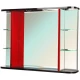 Зеркало 90x68 см черный глянец/красный глянец Bellezza Рио 4613615060213