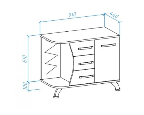 Тумба с раковиной белый глянец/черный глянец 91 см Bellezza Рио 4633615142269 + 4620008193823