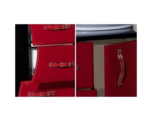 Тумба с раковиной красный глянец/черный глянец 91 см Bellezza Рио 4633615141217 + 4620008193823