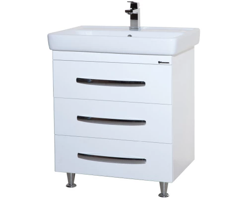 Тумба с раковиной белый глянец 70 см Bellezza Рокко 4635311660016 + 4620000148555