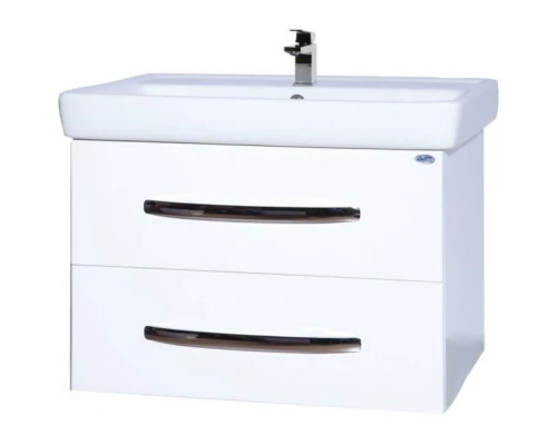 Тумба с раковиной белый глянец 80 см Bellezza Рокко 4635313670013 + 4620000148579