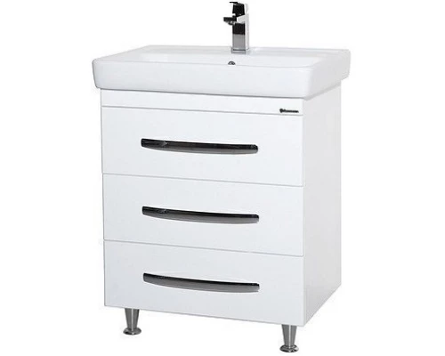 Тумба с раковиной белый глянец 80 см Bellezza Рокко 4635313660014 + 4620000148579