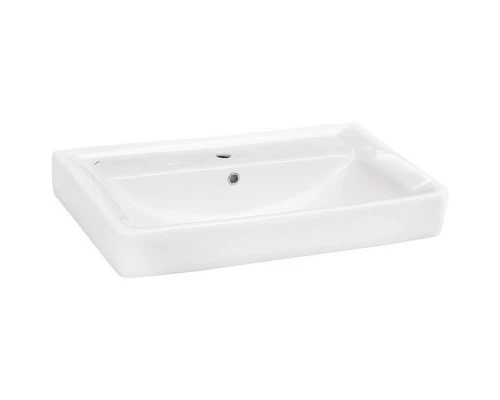 Тумба с раковиной черный глянец/белый глянец 80 см Bellezza Рокко 4635313660045 + 4620000148579