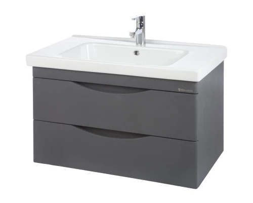 Тумба с раковиной серебро 100,5 см Bellezza Санриса 4630117270360 + 4660018641259