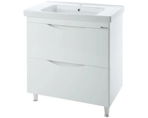 Тумба с раковиной белый глянец 100,5 см Bellezza Санриса 4630117000011 + 4660018641259