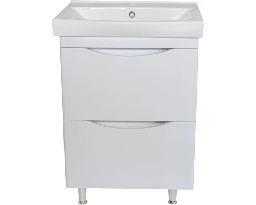 Тумба с раковиной белый глянец 60,5 см Bellezza Санриса 4630109660018 + 4690311076861