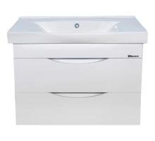 Тумба с раковиной белый глянец 80,5 см Bellezza Санриса 4630113180014 + 4690311076878