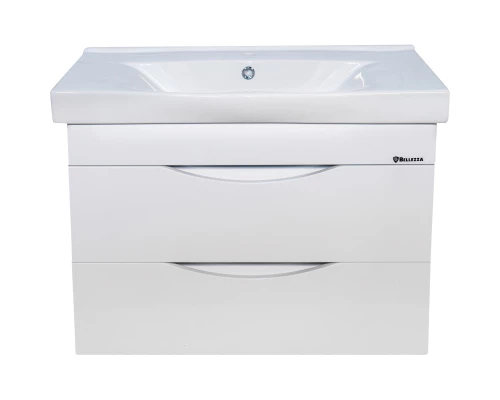 Тумба с раковиной белый глянец 80,5 см Bellezza Санриса 4630113180014 + 4690311076878