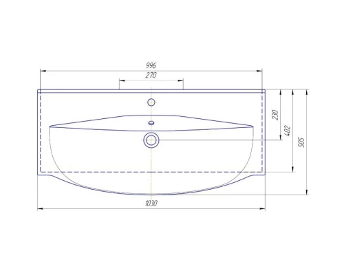 Тумба с раковиной капучино 103 см Bellezza Сесилия 4639718110457 + 4640021061800