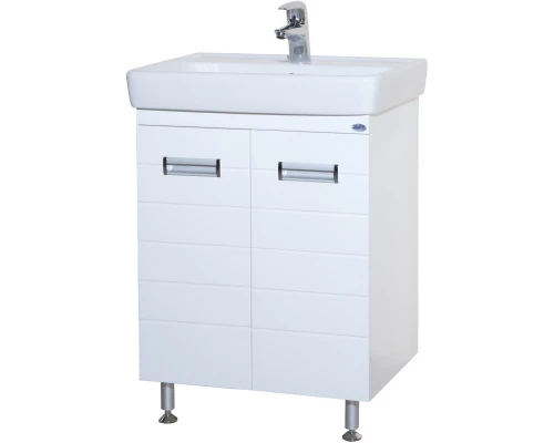 Тумба с раковиной белый глянец 60 см Bellezza Сиена 4633909660011 + 4620000148562