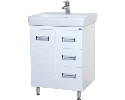 Тумба с раковиной белый глянец 70 см Bellezza Сиена 4633911310010 + 4620000148555