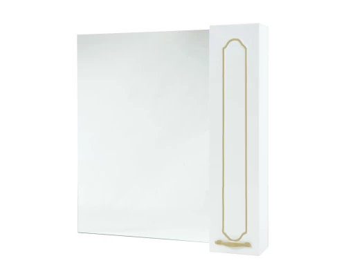 Зеркальный шкаф 74x80 см белый глянец золотая патина L/R Bellezza Тиффани 4610512000380