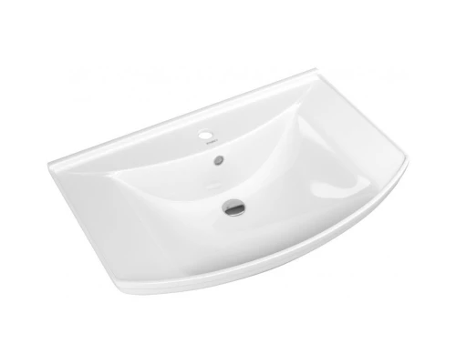 Тумба с раковиной белый глянец серебряная патина 76 см Bellezza Тиффани 4630512110391 + 4620008197470