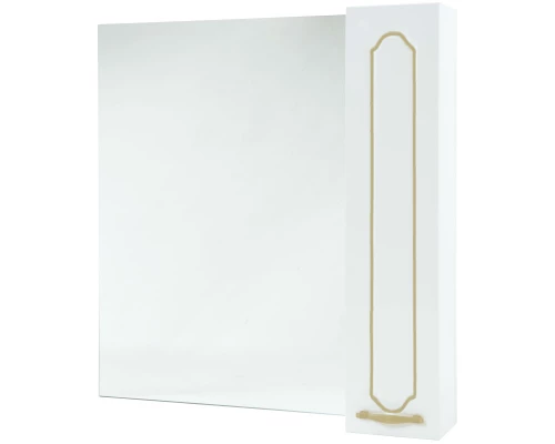 Зеркальный шкаф 84x80 см белый глянец золотая патина L/R Bellezza Тиффани 4610514000388
