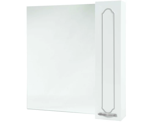 Зеркальный шкаф 84x80 см белый глянец серебряная патина L/R Bellezza Тиффани 4610514000395