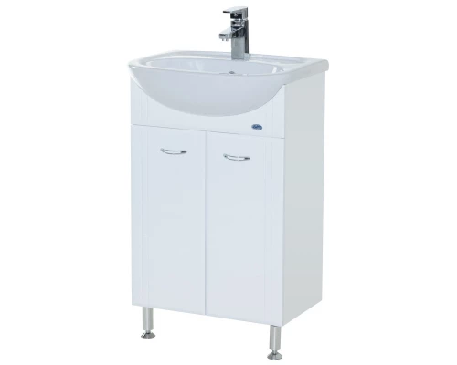 Тумба с раковиной белый глянец 55,6 см Bellezza Уют 4635008240019 + 4620008192765