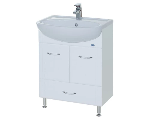 Тумба с раковиной белый глянец 55,6 см Bellezza Уют 4635008070012 + 4620008192765