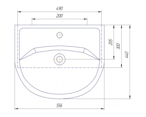 Тумба с раковиной белый глянец 55,6 см Bellezza Уют 4635008070012 + 4620008192765