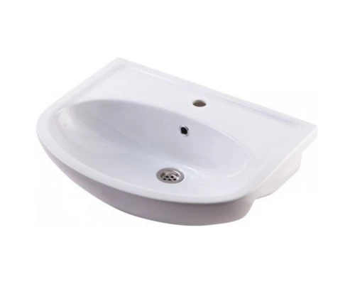 Тумба с раковиной бежевый глянец/белый глянец 61,5 см Bellezza Уют 4635009240070 + 4620008192772