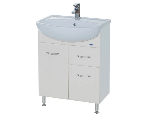 Тумба с раковиной белый глянец 61,5 см Bellezza Уют 4635009110014 + 4620008192772