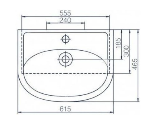 Тумба с раковиной белый глянец 61,5 см Bellezza Уют 4635009140011 + 4620008192772