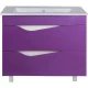 Тумба с раковиной фиолетовый глянец/белый глянец 106,5 см Bellezza Эйфория 4639118660415 + 4640021064740
