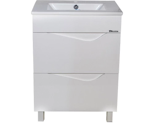 Тумба с раковиной белый глянец 60,9 см Bellezza Эйфория 4639109000015 + 4640013393575