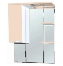 Зеркальный шкаф 75x100,3 см бежевый глянец/белый глянец L Bellezza Эйфория 4619113002076