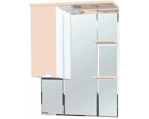 Зеркальный шкаф 75x100,3 см бежевый глянец/белый глянец L Bellezza Эйфория 4619113002076