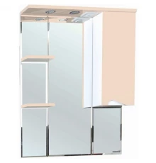 Зеркальный шкаф 75x100,3 см бежевый глянец/белый глянец R Bellezza Эйфория 4619113001079
