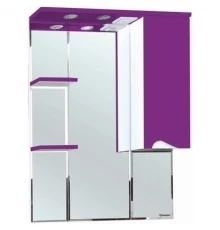 Зеркальный шкаф 75x100,3 см фиолетовый глянец/белый глянец R Bellezza Эйфория 4619113001413