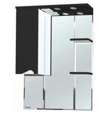 Зеркальный шкаф 75x100,3 см черный глянец/белый глянец L Bellezza Эйфория 4619113002045