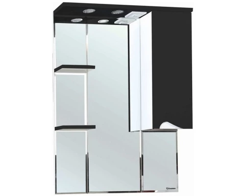 Зеркальный шкаф 75x100,3 см черный глянец/белый глянец R Bellezza Эйфория 4619113001048