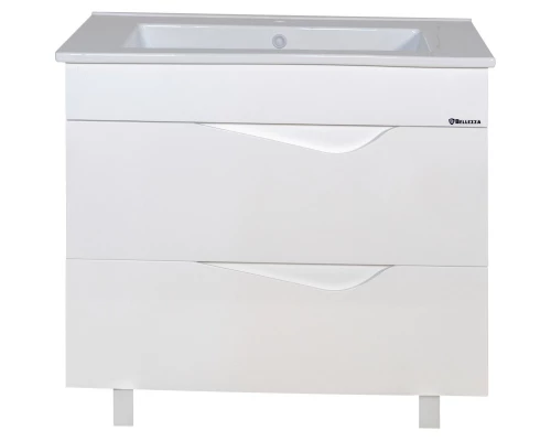 Тумба с раковиной белый глянец 85 см Bellezza Эйфория 4639114000017 + 4640021062227