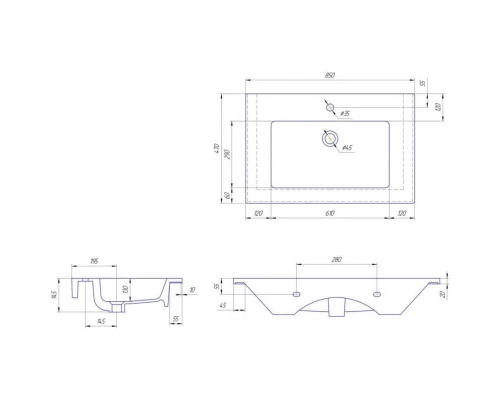 Тумба с раковиной красный глянец/белый глянец 85 см Bellezza Эйфория 4639114660037 + 4640021062227