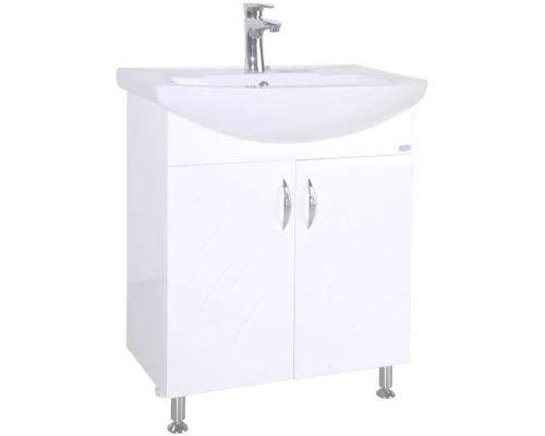 Тумба с раковиной белый глянец 50 см Bellezza Элеганс 4638606240016 + 4620008195766
